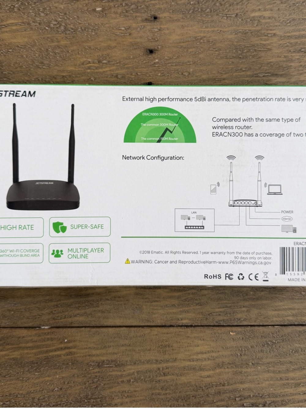 N300 Black WiFi Router - Dual Antenna Wireless Router - Picture 2 of 4